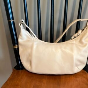 Madewell Piazza Small Slouch Shoulder Bag in beige